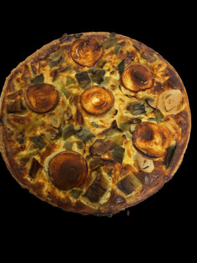 Grande quiche poireaux chèvre