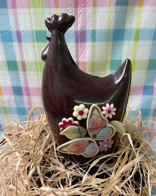 grande poule chocolat noir