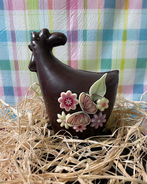 petite poule chocolat noir