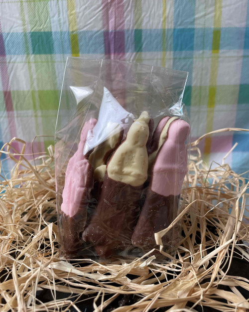 sujet guimauve de Pâques colorées lait