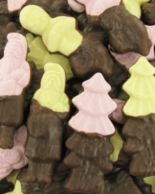 Sachet de guimauves de noël  mi chocolat lait