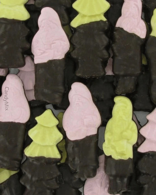 Sachet de guimauves de noël  mi chocolat noir