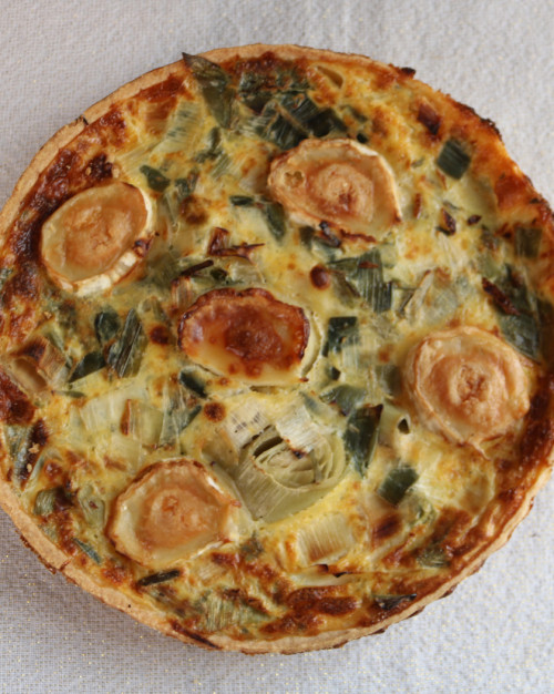 Grande quiche poireaux chèvre