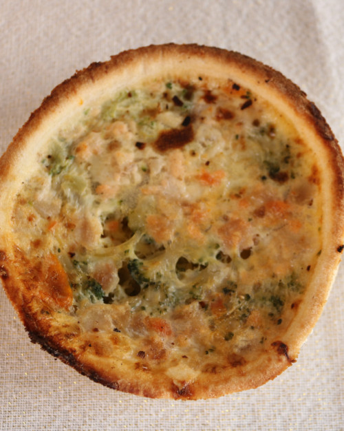 Quiche individuelle saumon brocolis