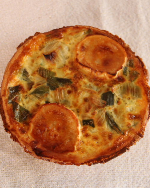 Quiche individuelle poireaux chèvre