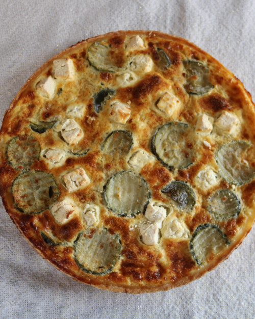 Grande quiche courgette féta