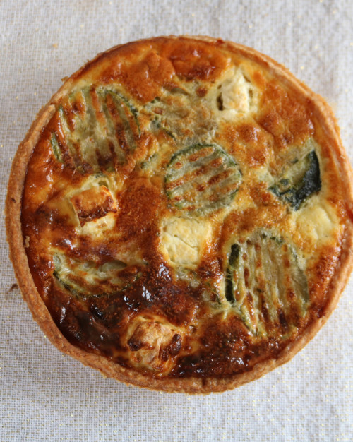 Quiche individuelle courgette féta