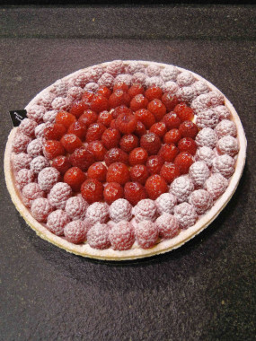 Tarte aux framboises 6 personnes